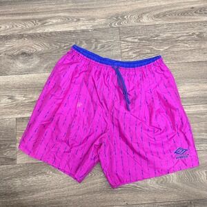 Vintage Umbro Shorts Mens Medium Unique Retro Drawstring Made In USA Nylon